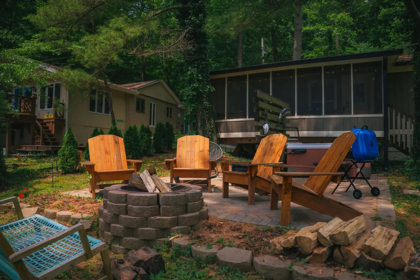 Photo 4 of Cozy Cabin on Lake front with Hot tub & firepit