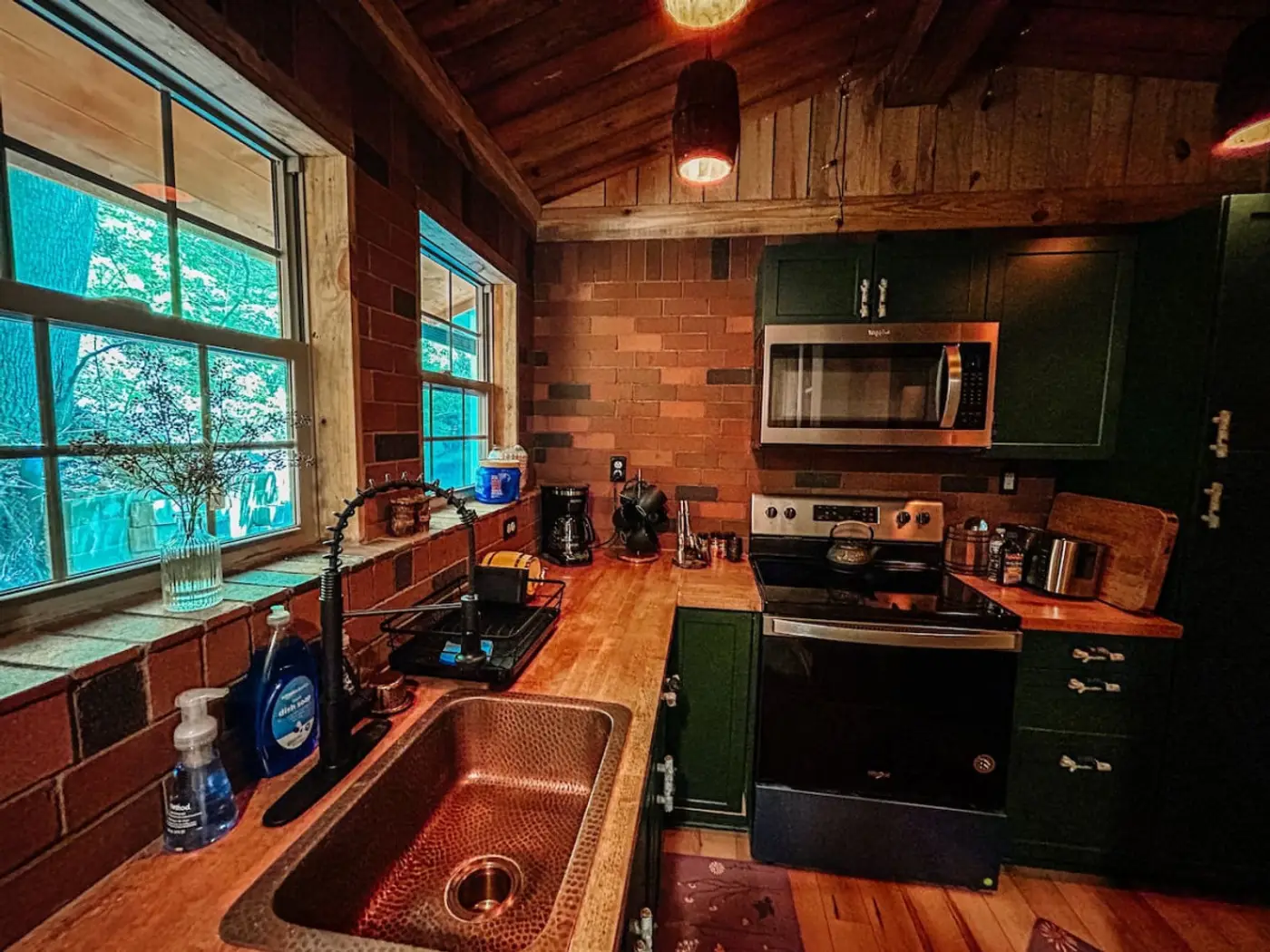Photo 9 of The Hilltop Cabin — Lakefront with Hot Tub & Fire Pit
