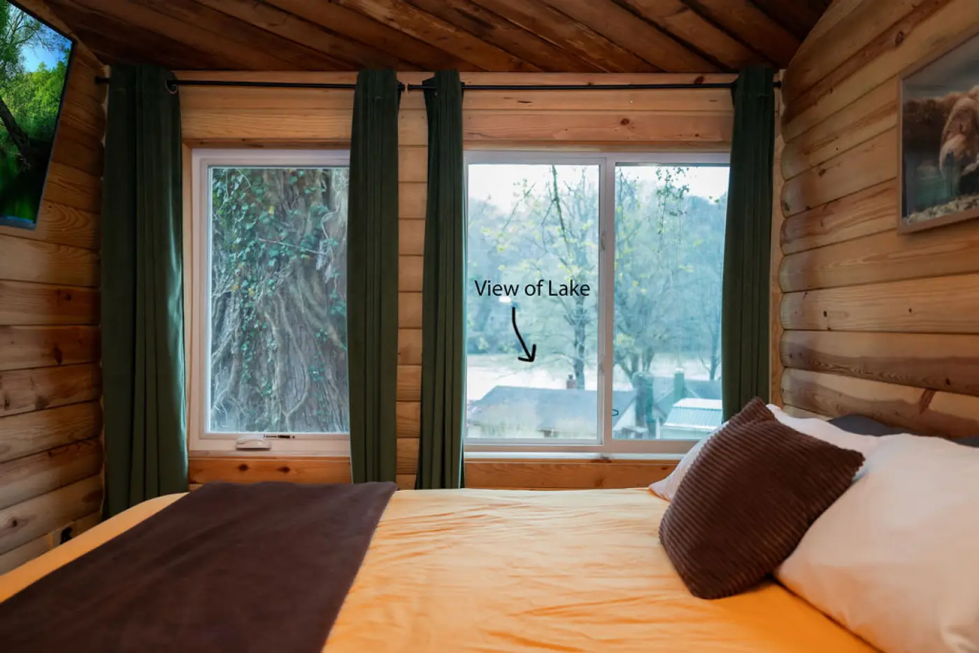Photo 15 of The Hilltop Cabin — Lakefront with Hot Tub & Fire Pit