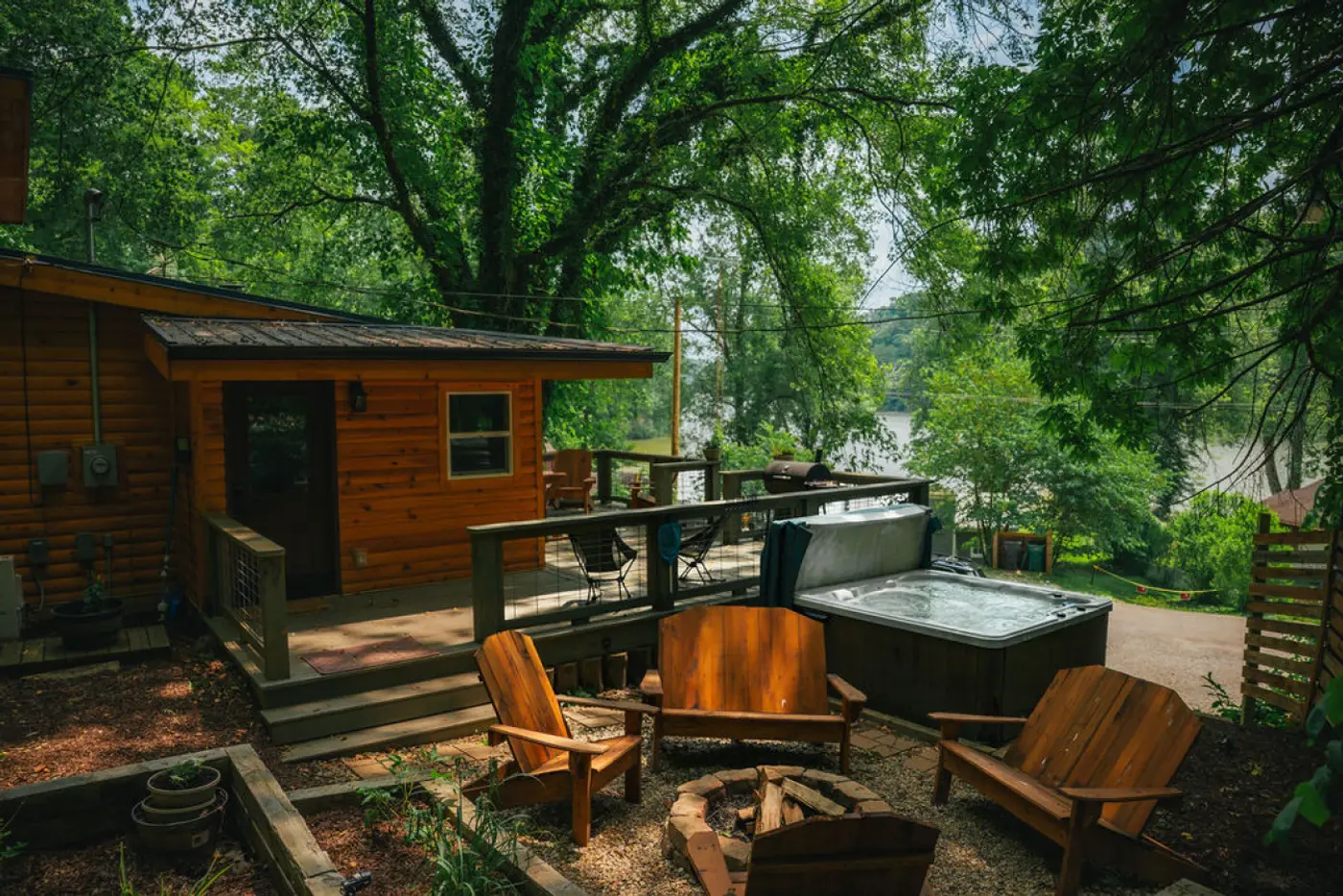 Photo 19 of The Hilltop Cabin — Lakefront with Hot Tub & Fire Pit