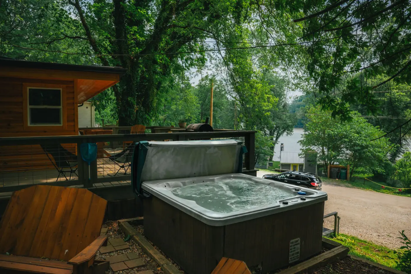 Photo 28 of The Hilltop Cabin — Lakefront with Hot Tub & Fire Pit