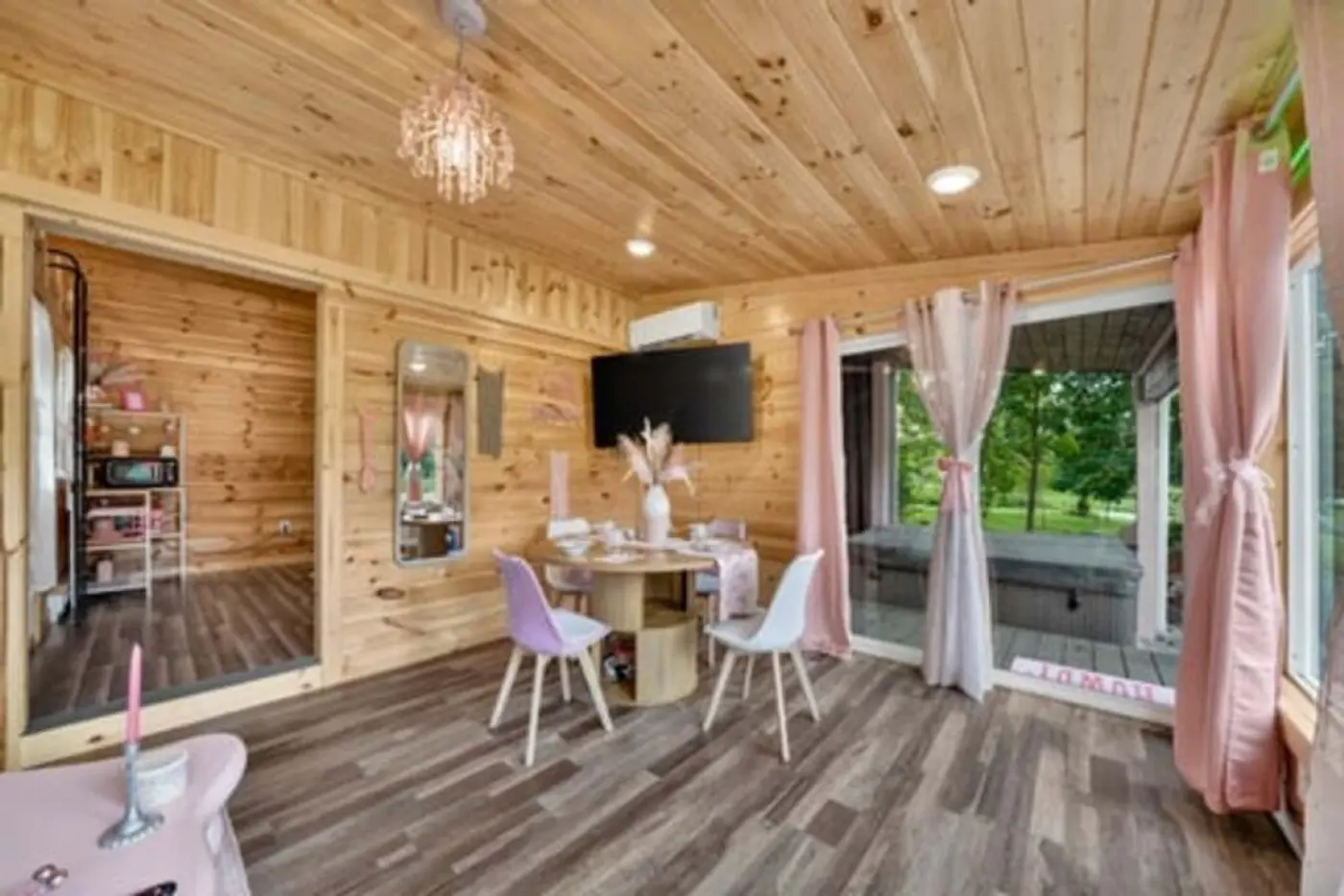 Photo 5 of Pink Saddle — Tiny Cabin with Hot Tub & Lake Views