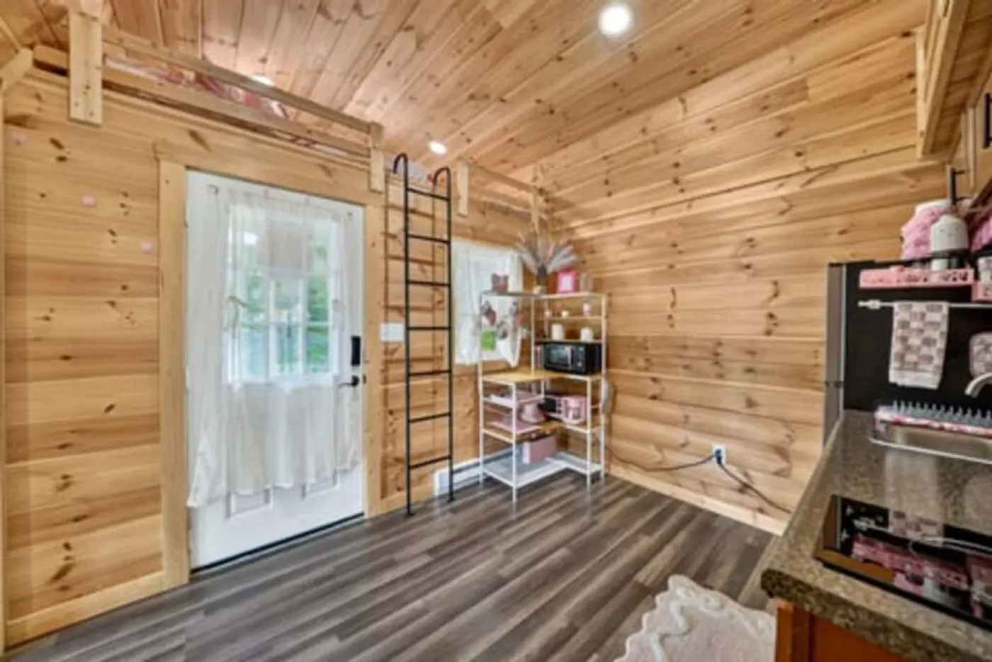 Photo 8 of Pink Saddle — Tiny Cabin with Hot Tub & Lake Views